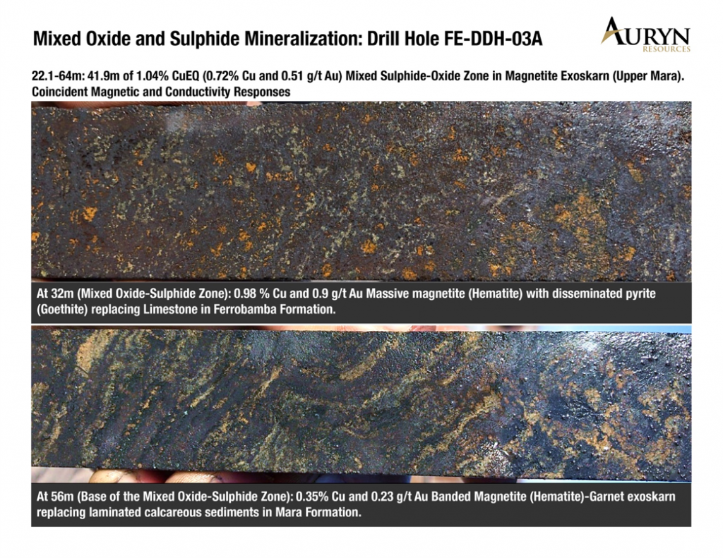 Mixed Oxide And Sulphide Mineralization Drill Hole Fe Ddh 03a.1024x0